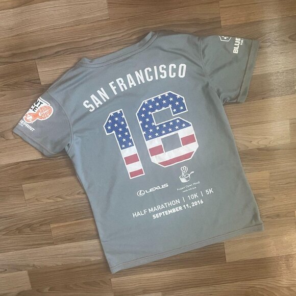 Tops - Women's Grey and Blue T-shirt